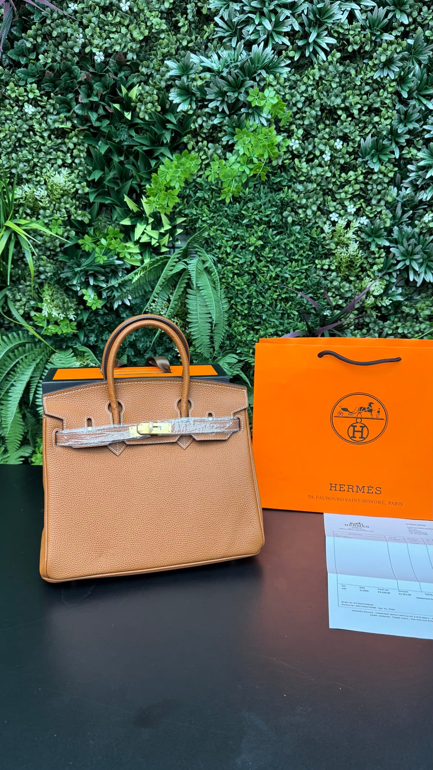 Hermes Kelly 25 Bag Gold/Brown