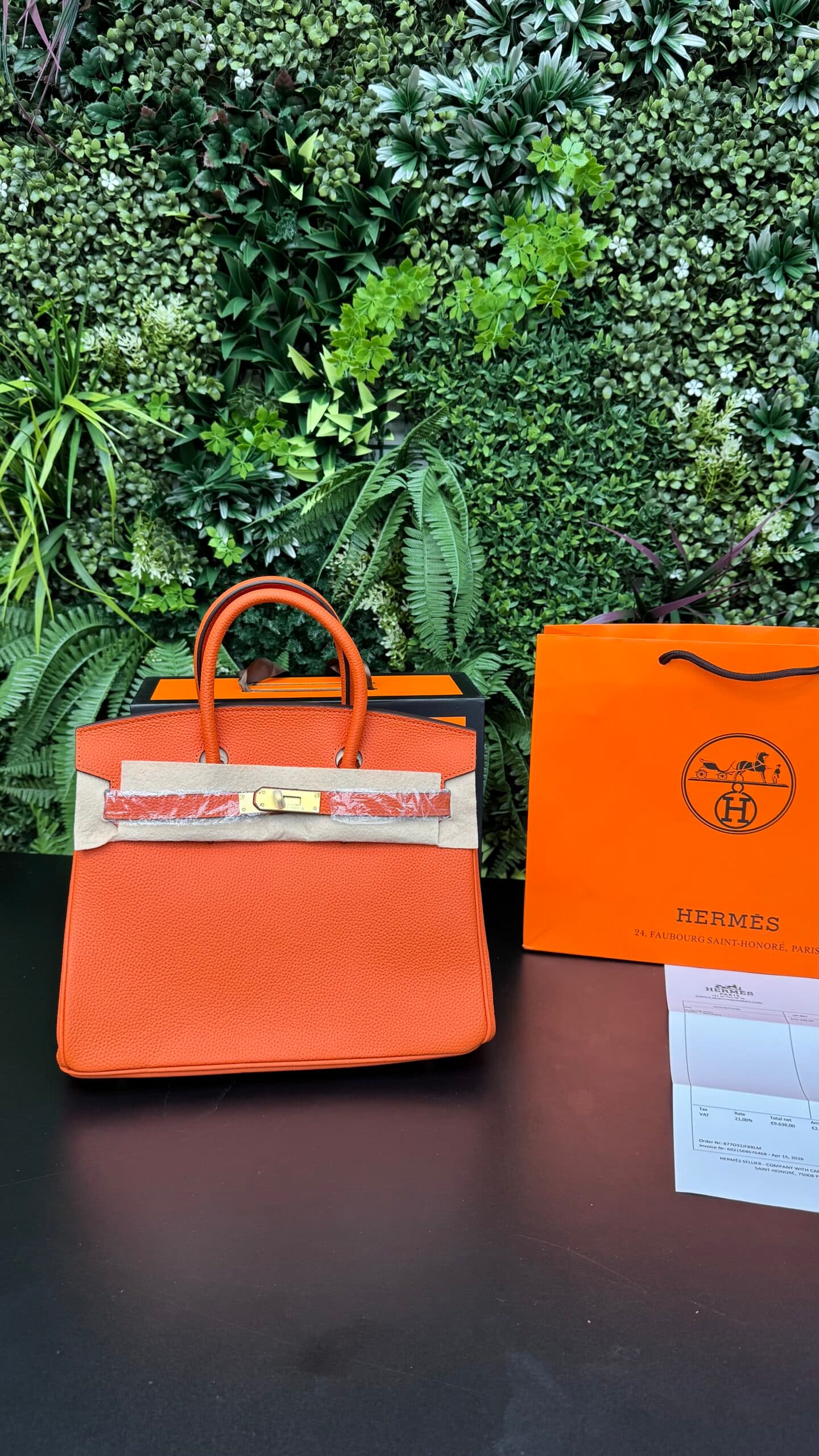 Hermes Kelly 25 Bag Gold/Orange