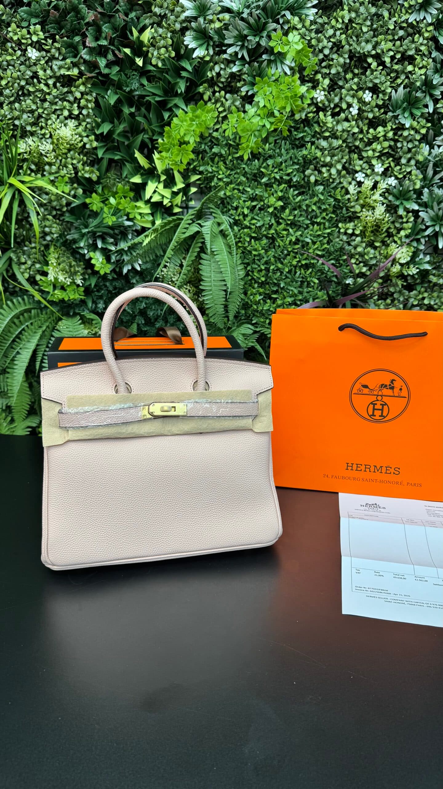 Hermes Kelly 25 Bag Gold/Pink