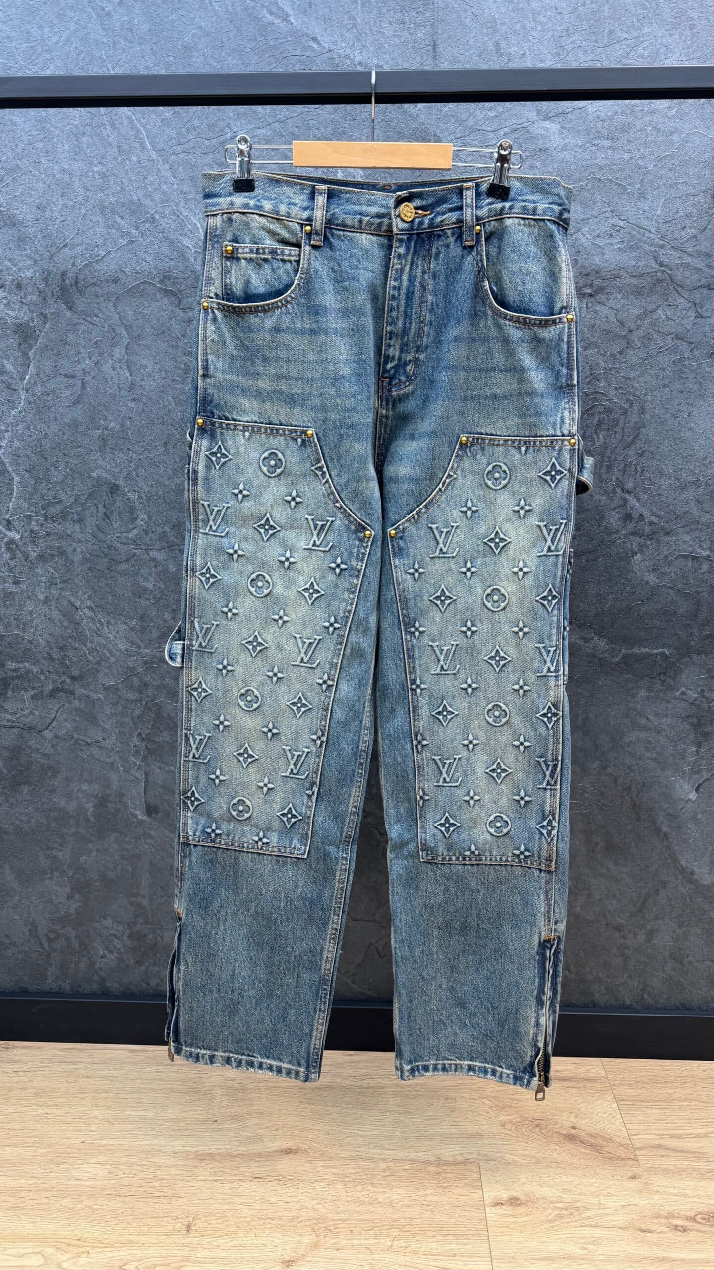 Louis Vuitton Carpenter Baggy Denim Jeans Blue