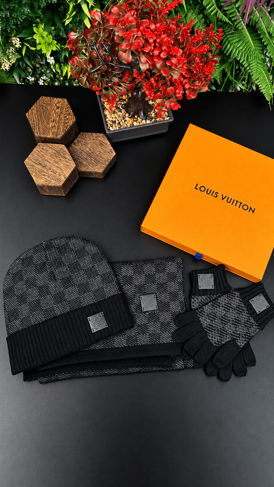 Louis Vuitton Damier Neo Petit Scarf & Beanie