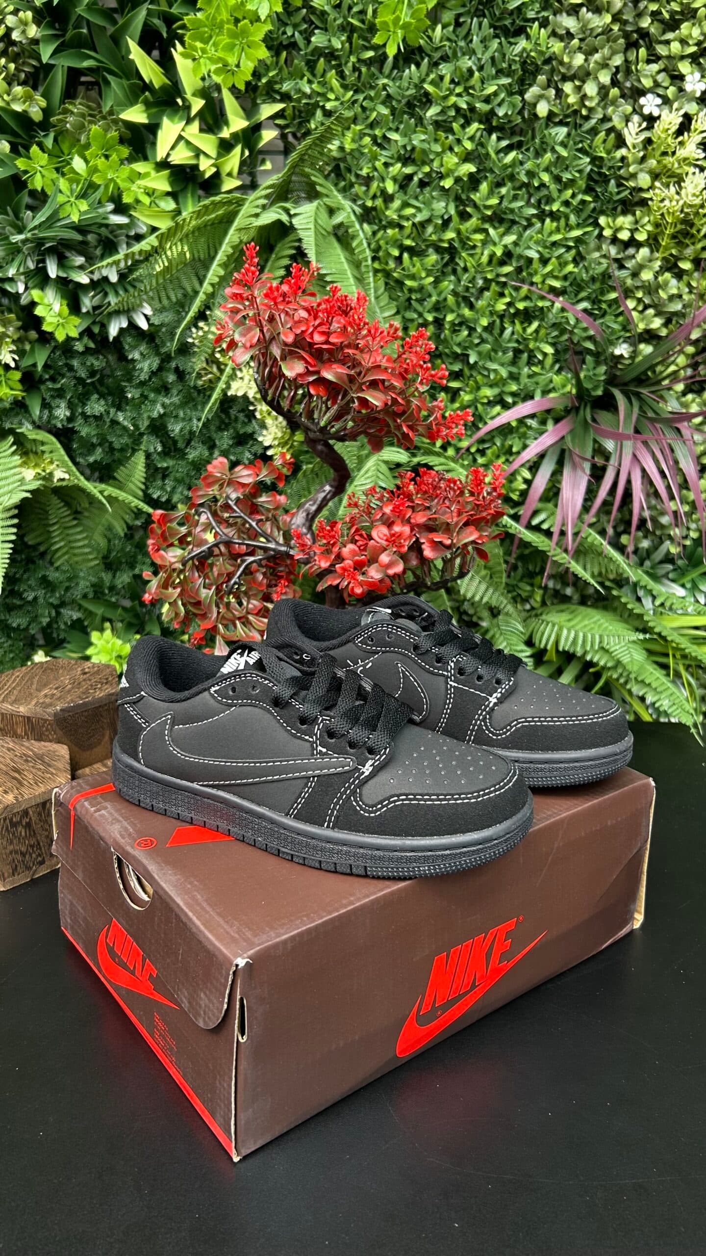 Nike Air Jordan 1 Retro Low OG SP Travis Scott Black Phantom Kids