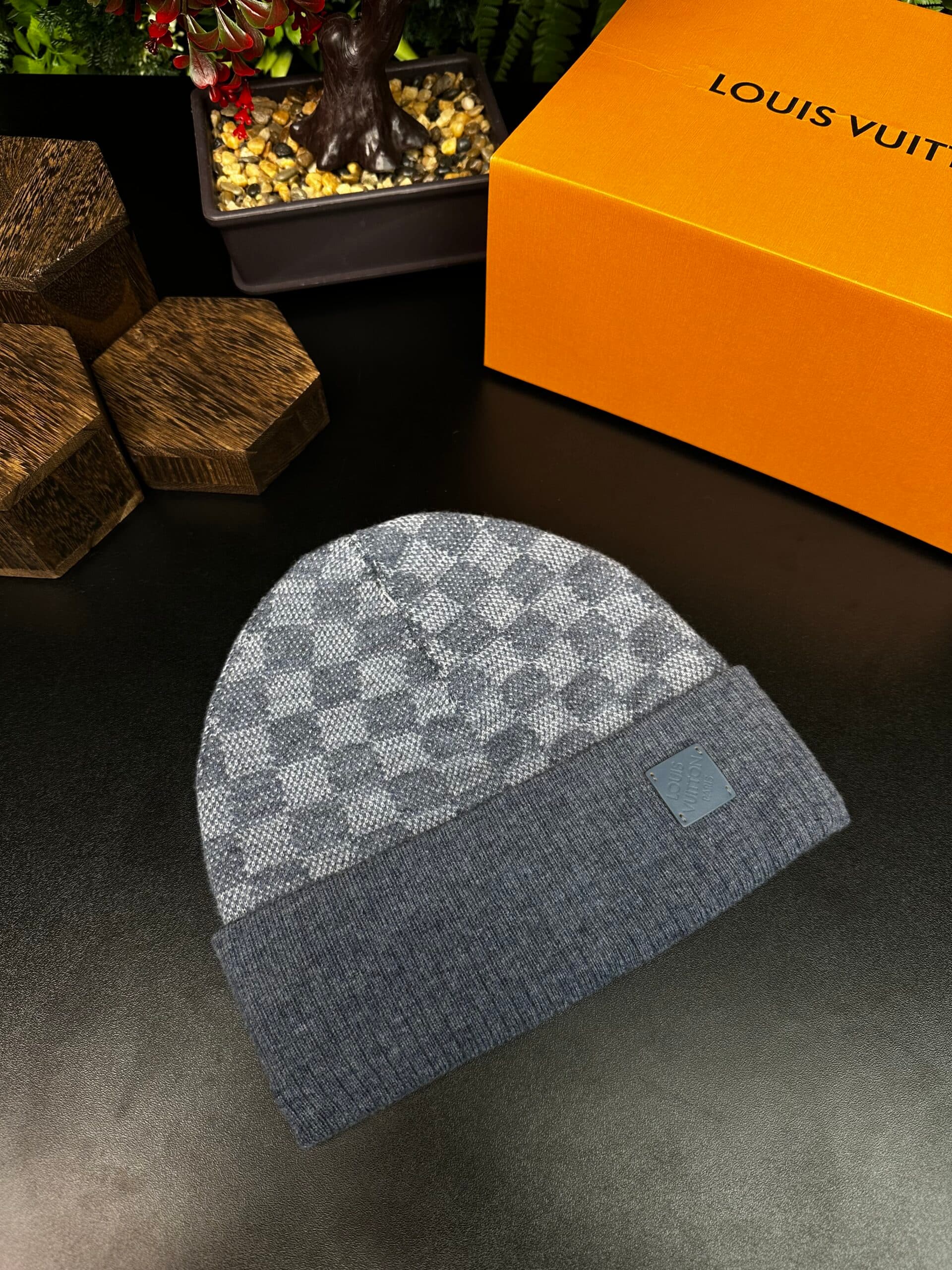 Louis Vuitton Neo Petit Damier Beanie Blue Grey