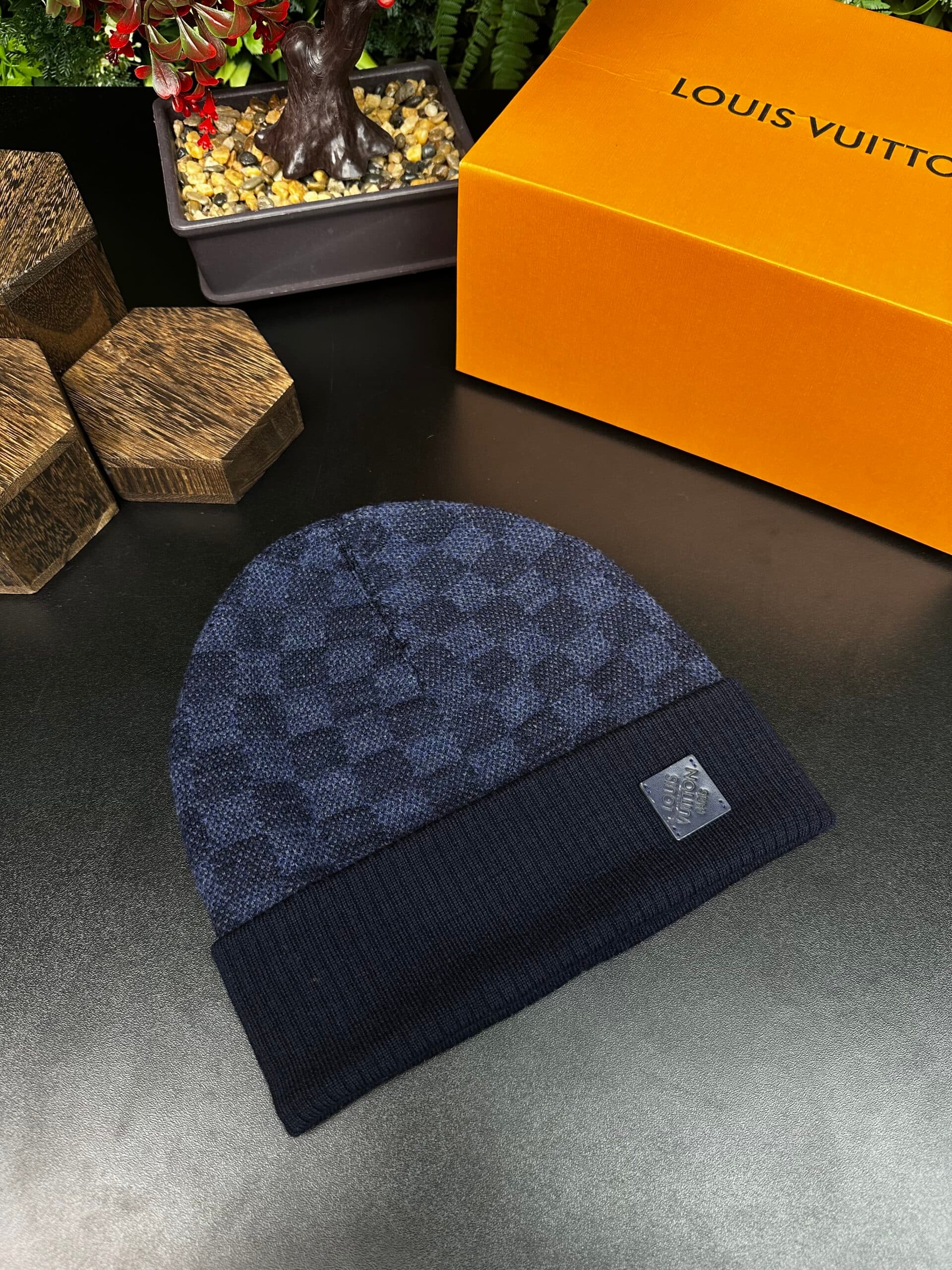 Louis Vuitton Neo Petit Damier Beanie Navy Blue