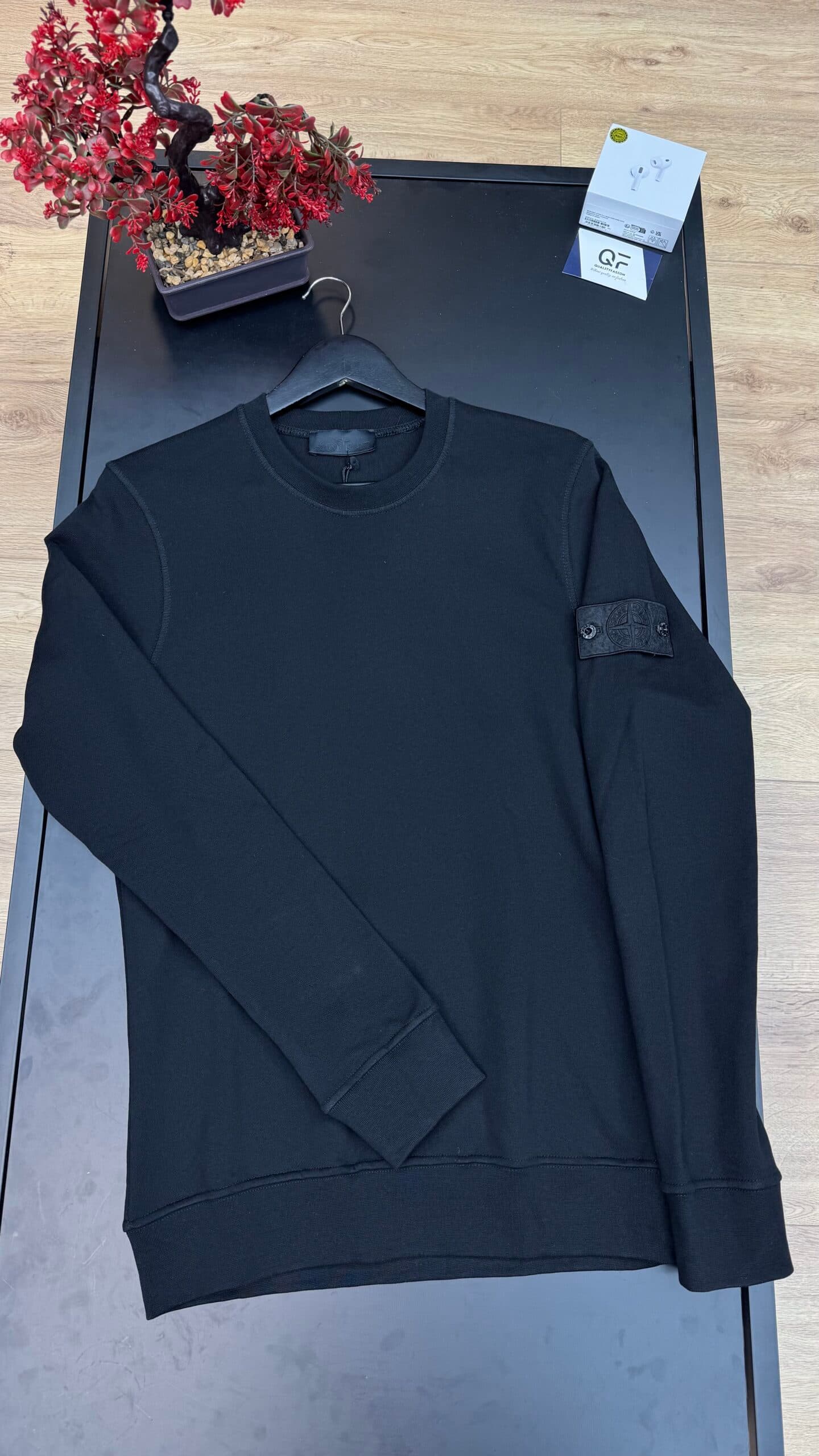 Stone Island Ghost Logo Sweater Black