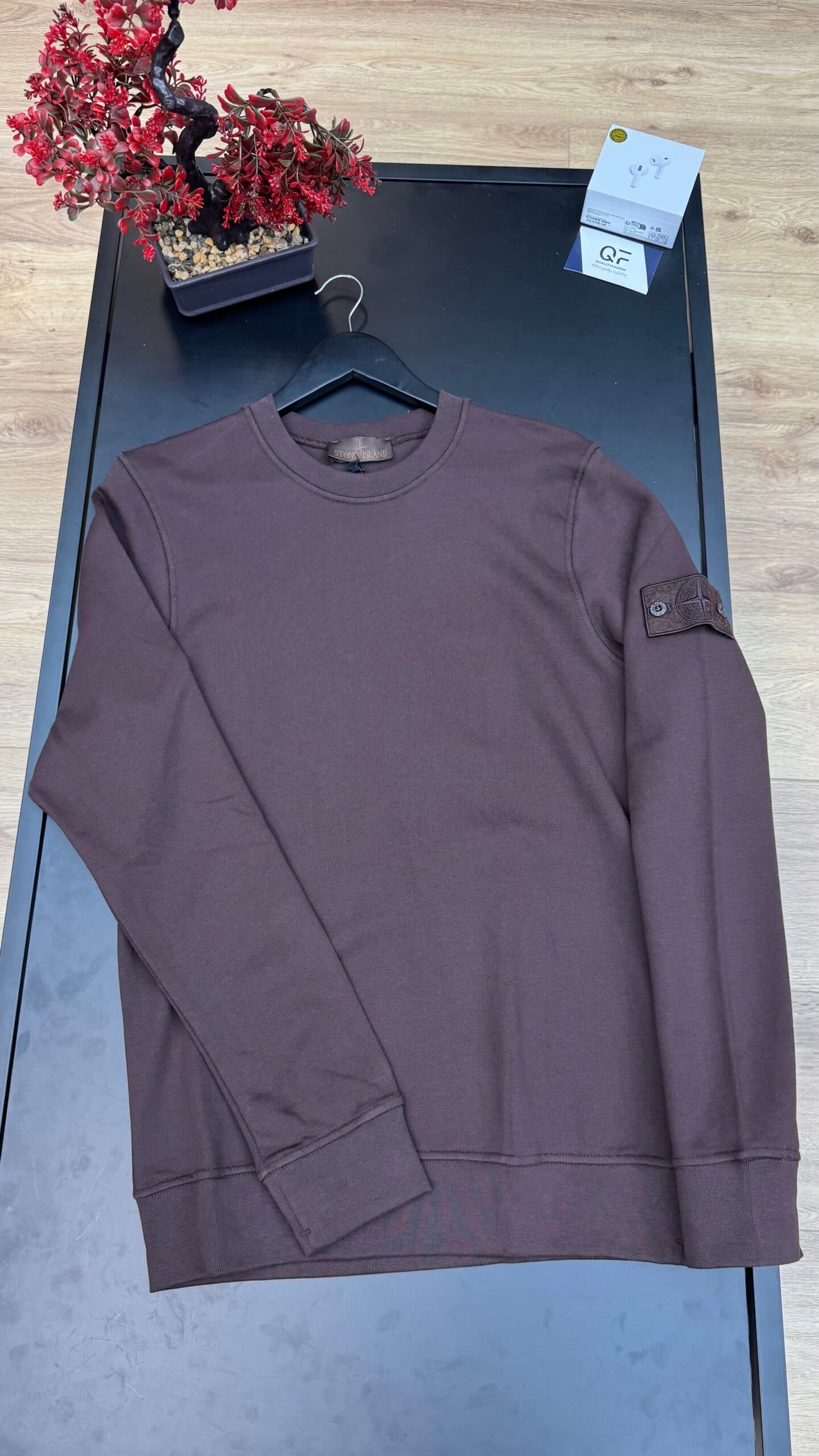 Stone Island Ghost Logo Sweater Bordeaux