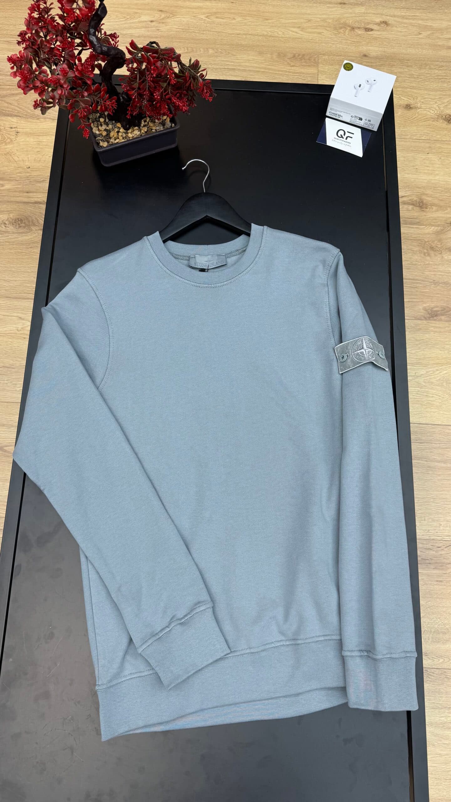 Stone Island Ghost Logo Sweater Grey