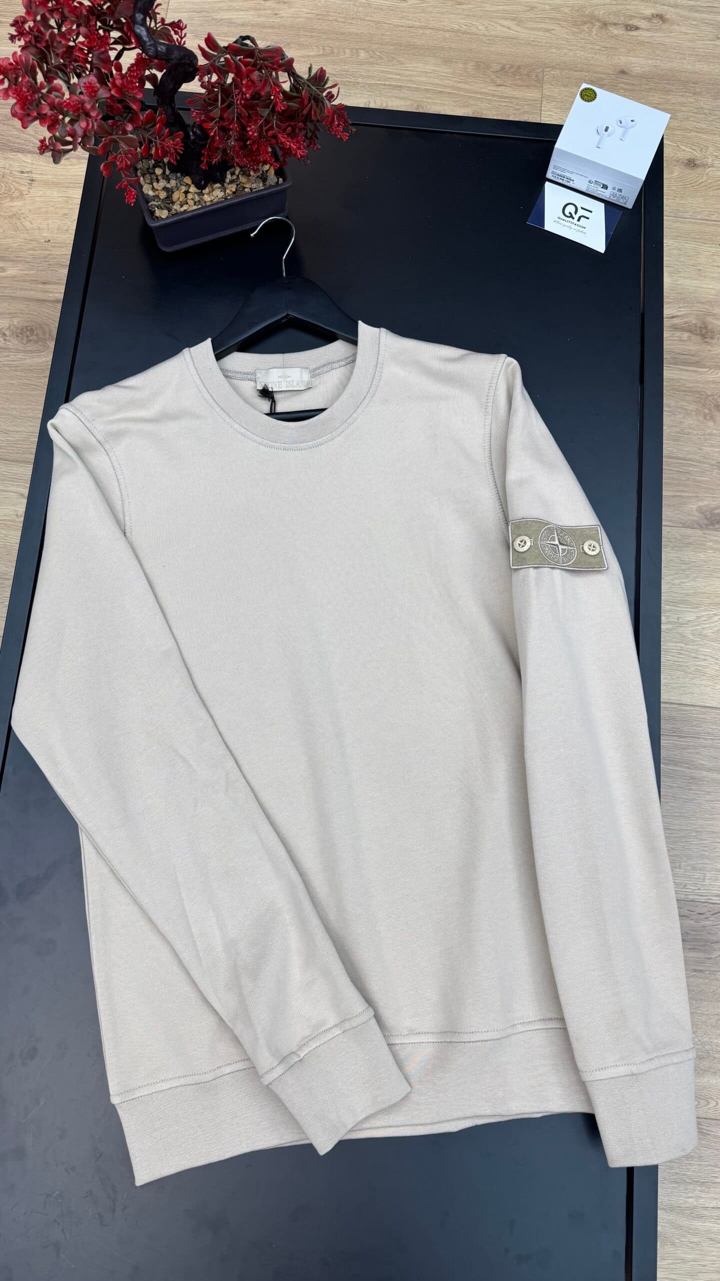 Stone Island Ghost Logo Sweater Beige