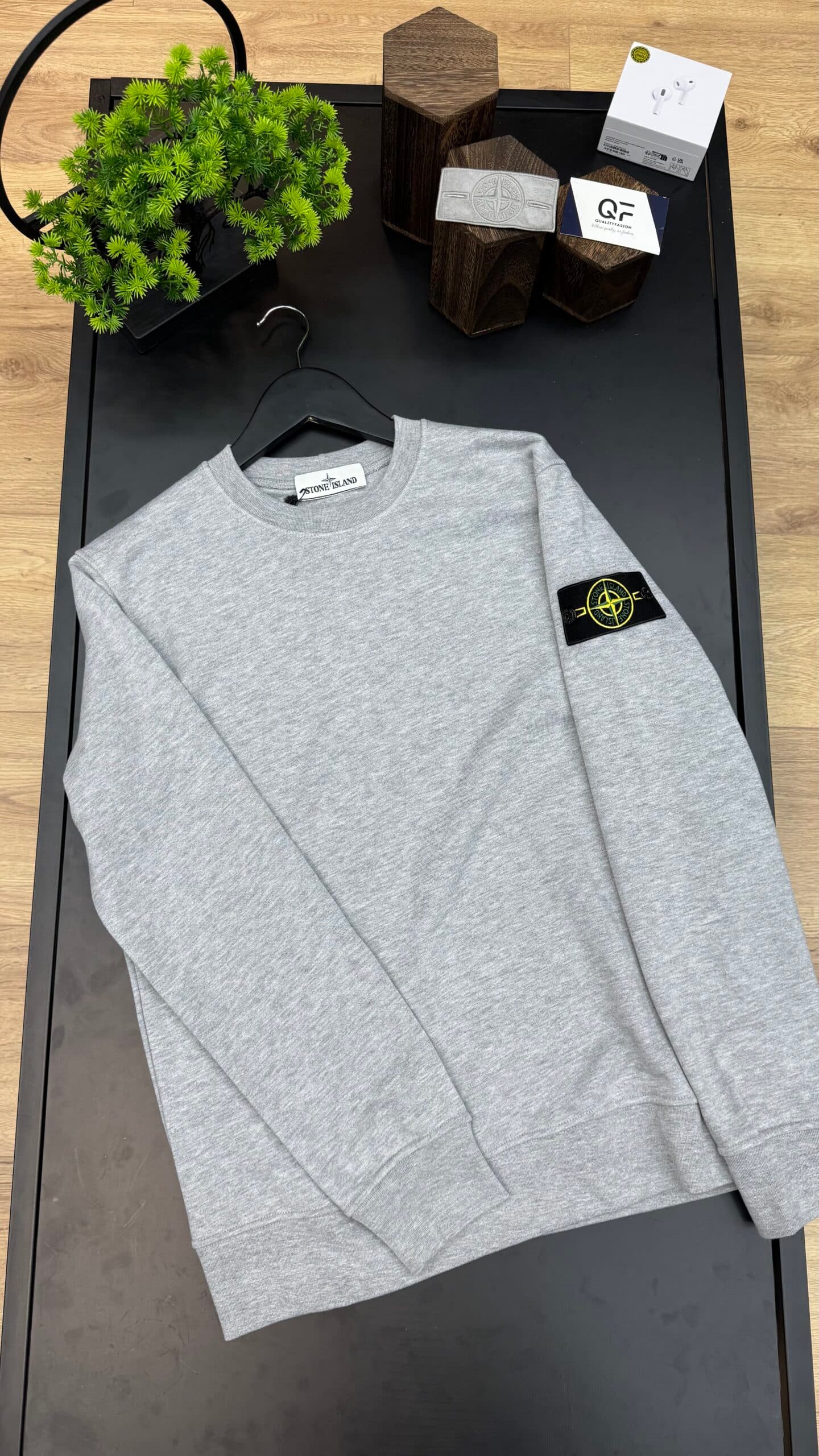 Stone Island Basic Logo Sweater Grey