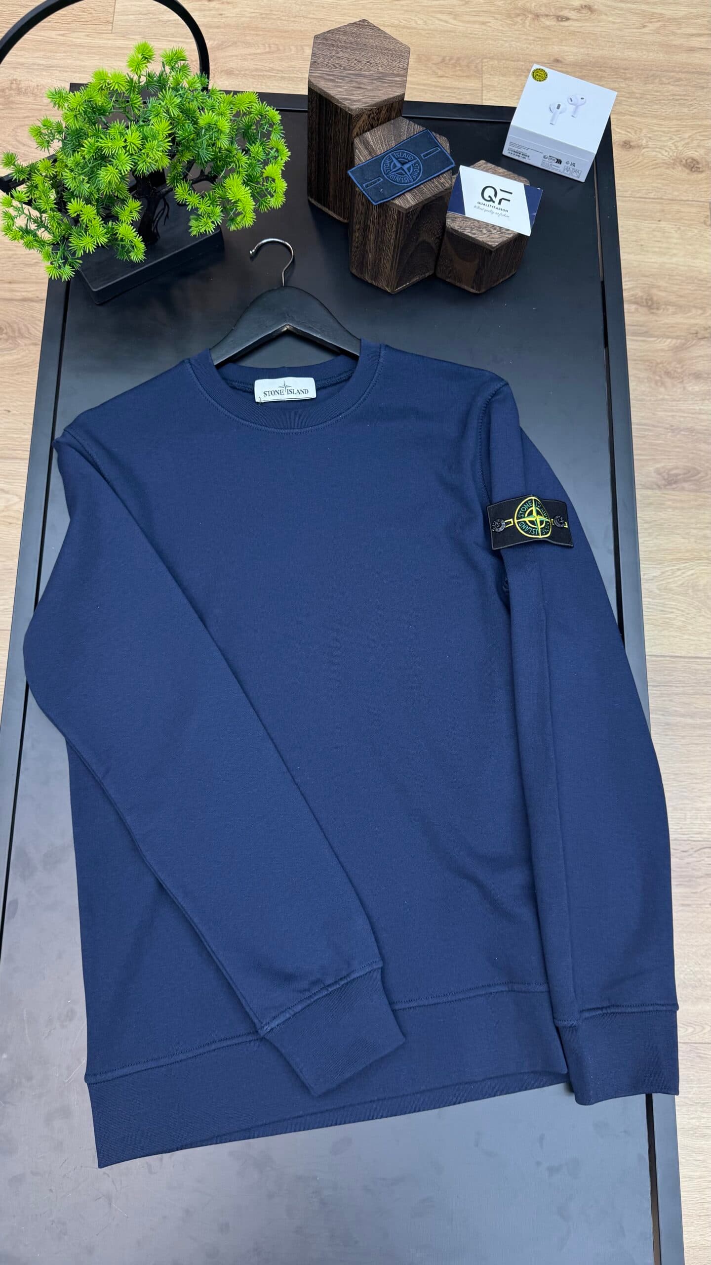 Stone Island Basic Logo Sweater Navy Blue