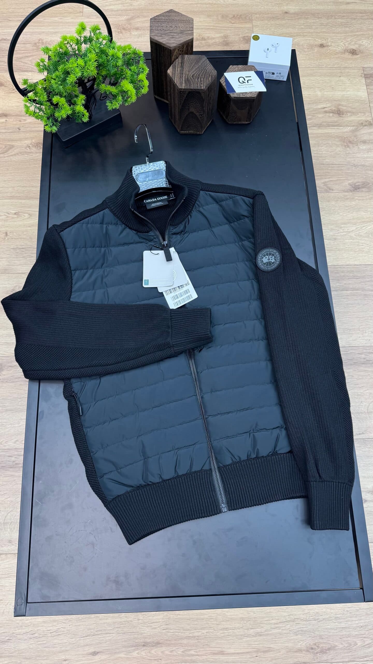 Canada Goose Cardigan Knit Black Label Jacket Black