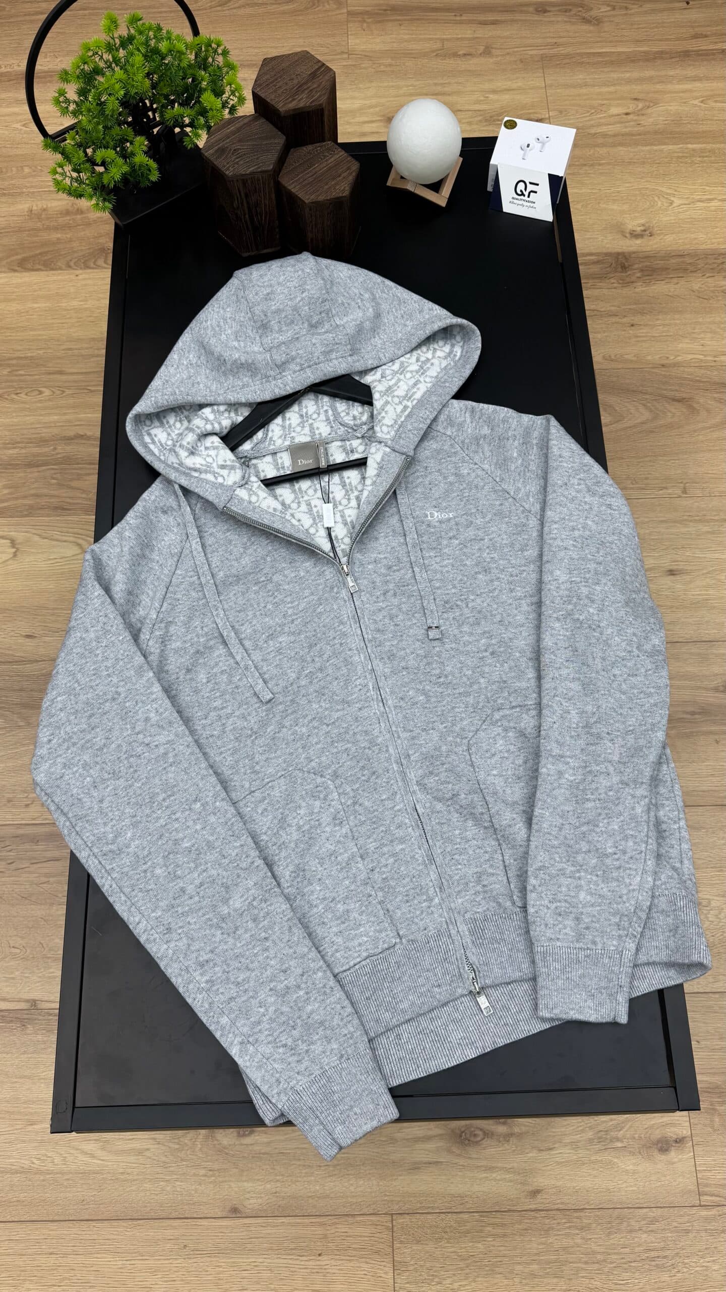 Dior Oblique Zipper Vest Grey