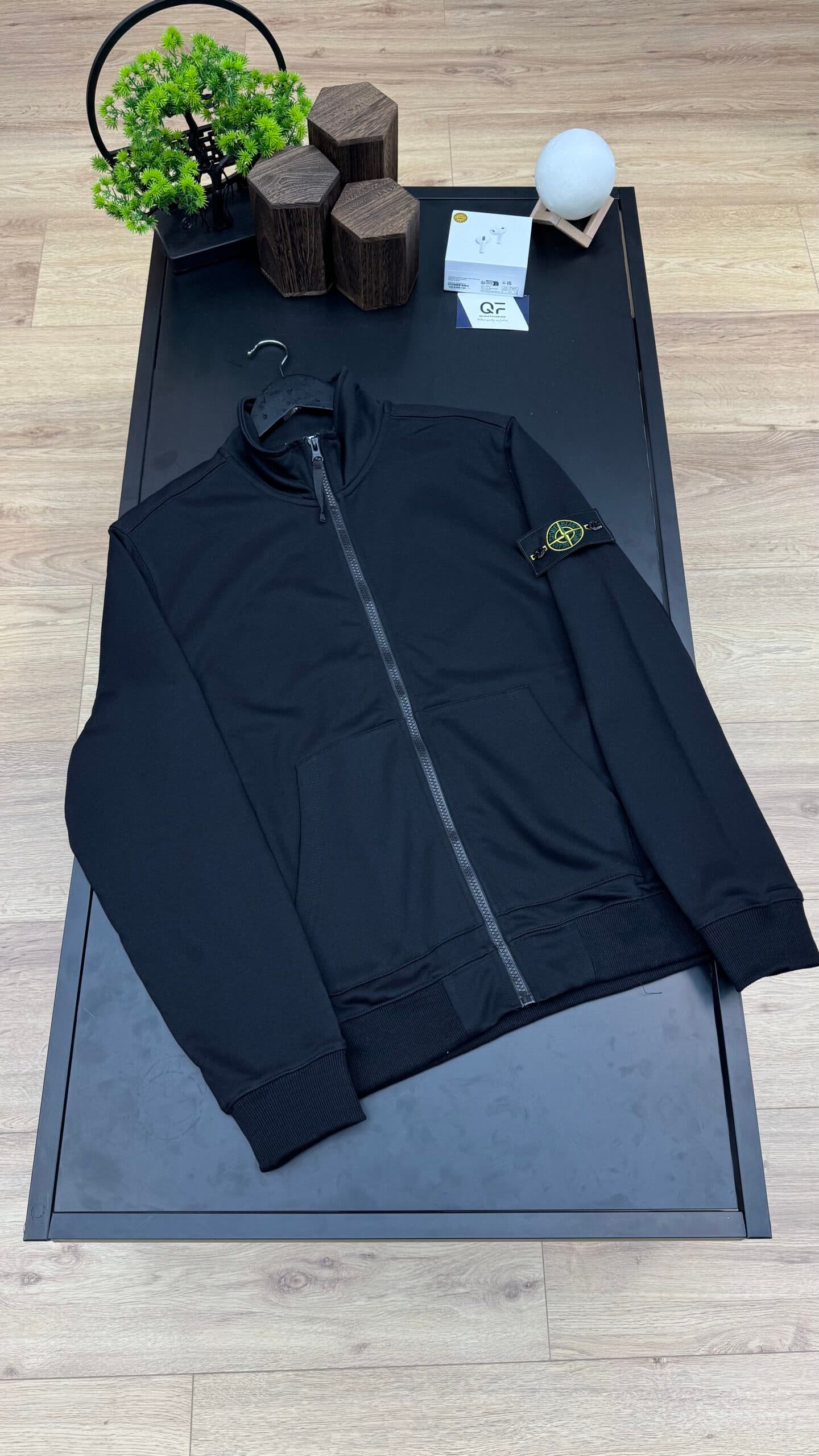 Stone Island Full Zipper Vest Black