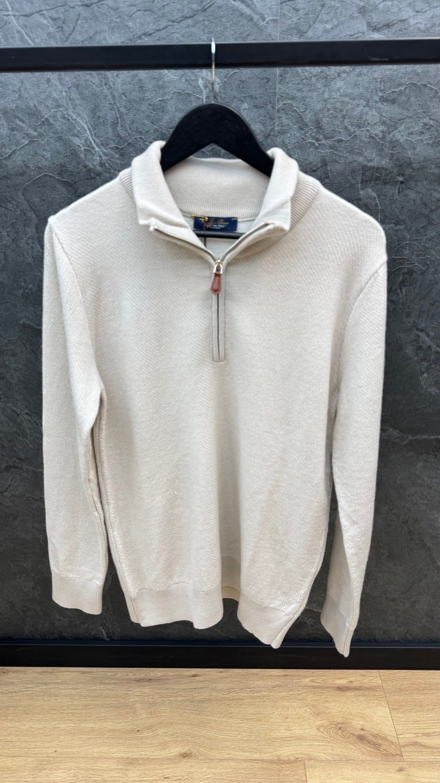 loro Piana 1/4 Zipper Sweater Beige