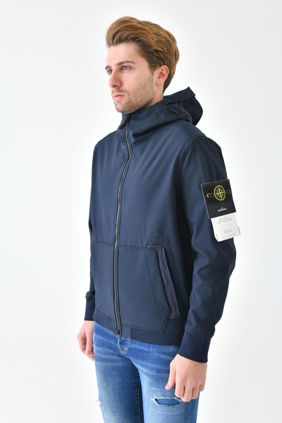 Stone Island Soft Shell R Jacket Navy Blue