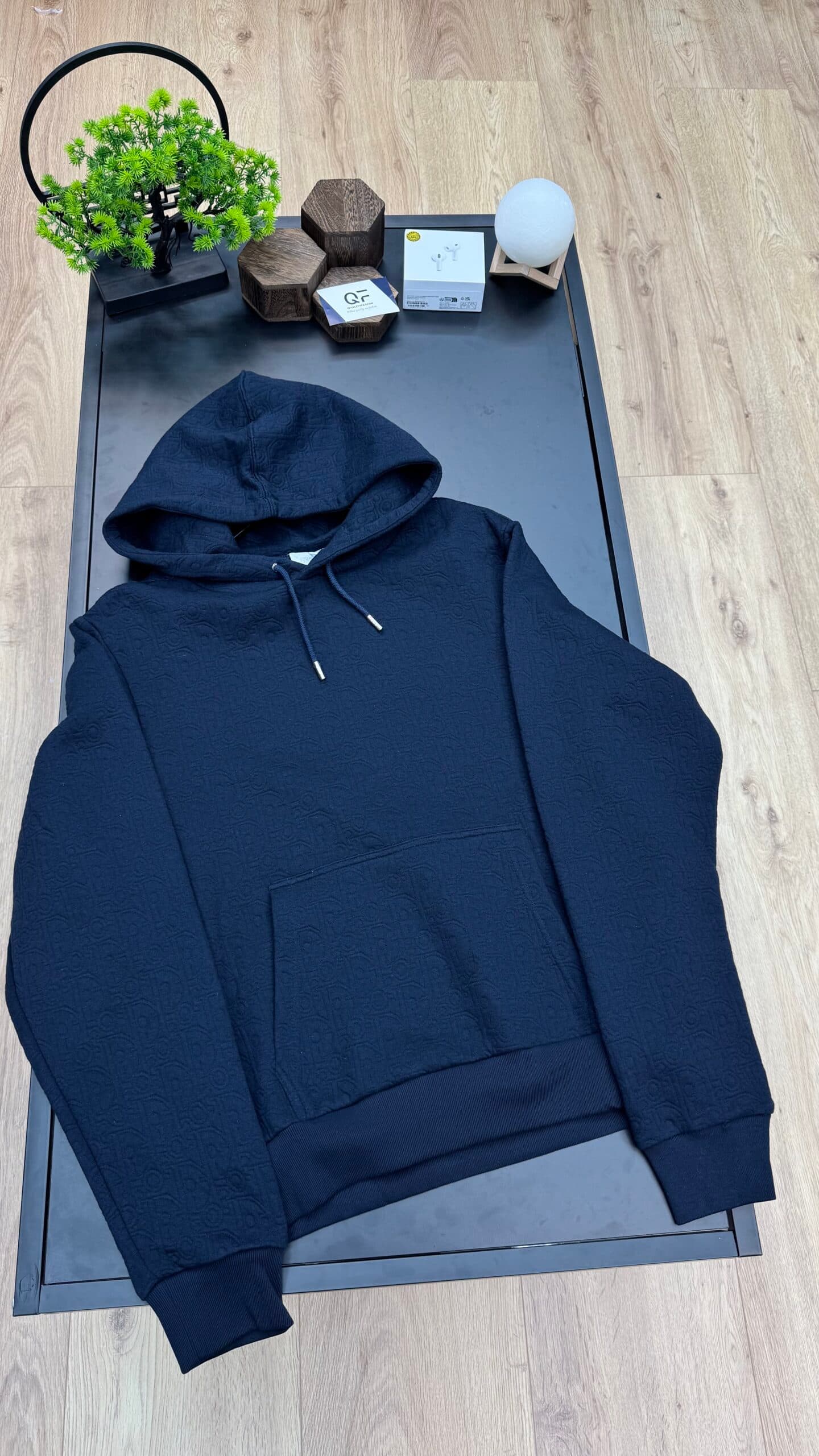 Dior Oblique Monogram Hoodie Navy Blue