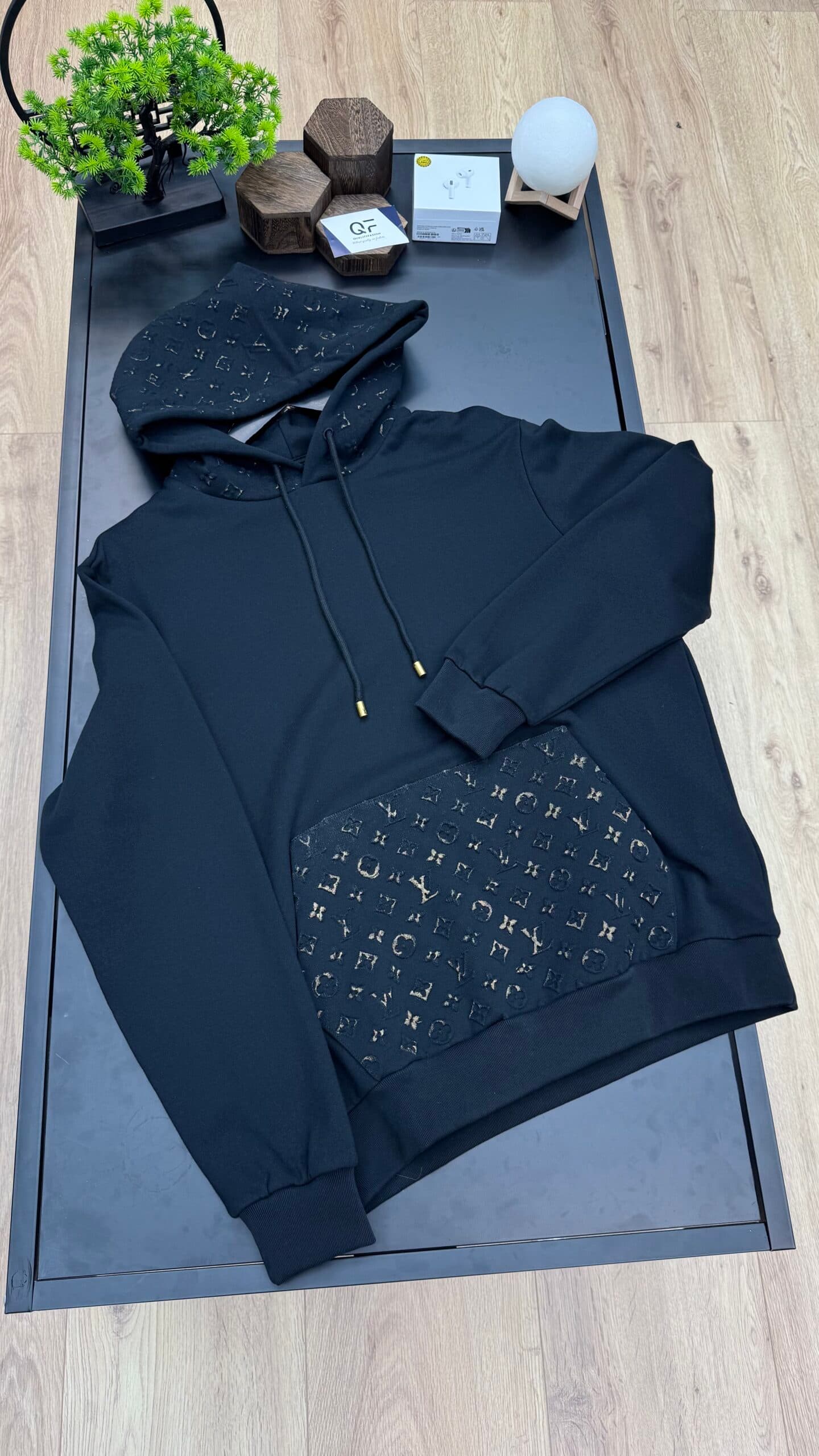 Louis Vuitton Reflective Signature Hoodie Black