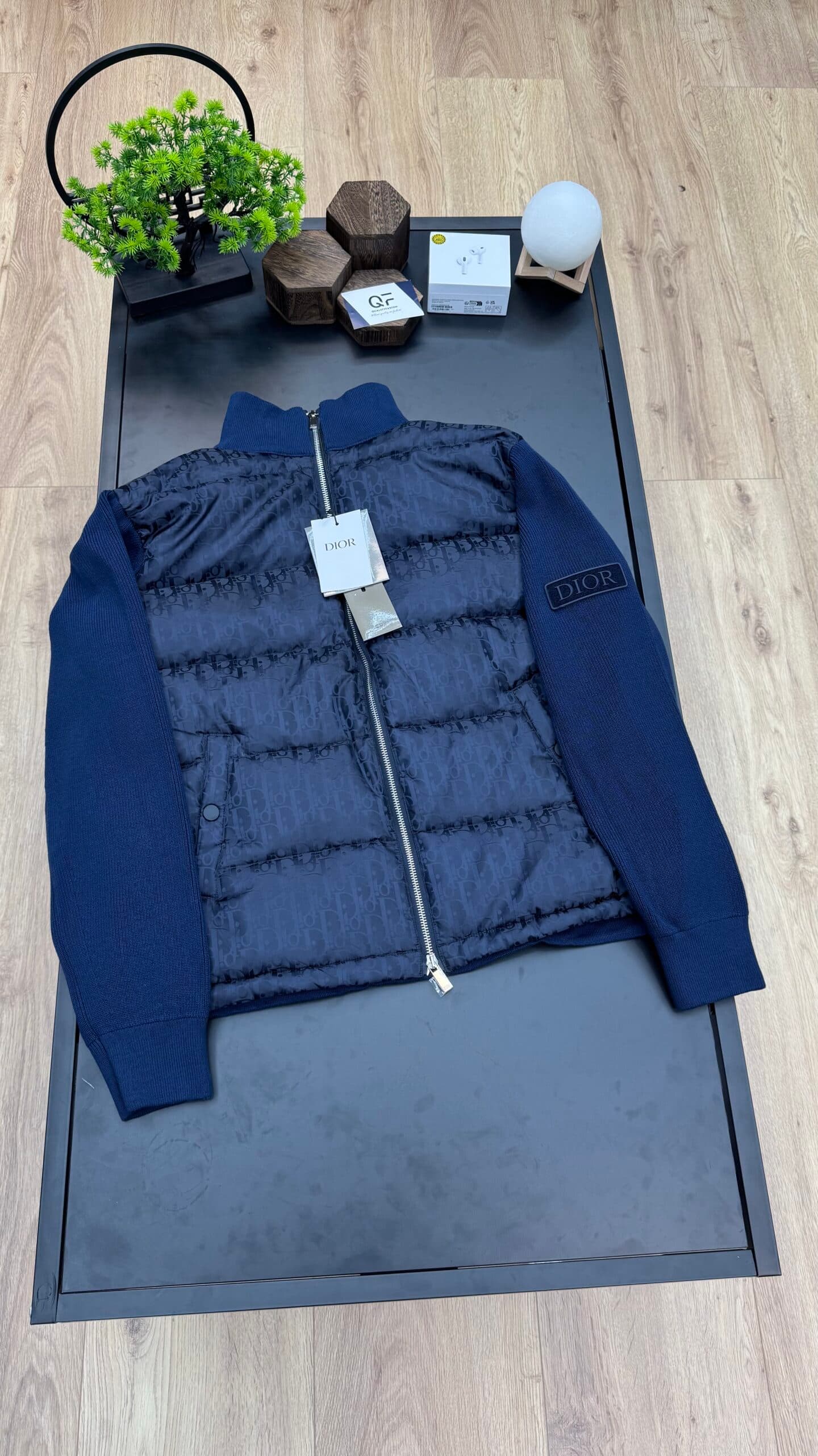 Dior Blouson Oblique Short Jacket Navy Blue