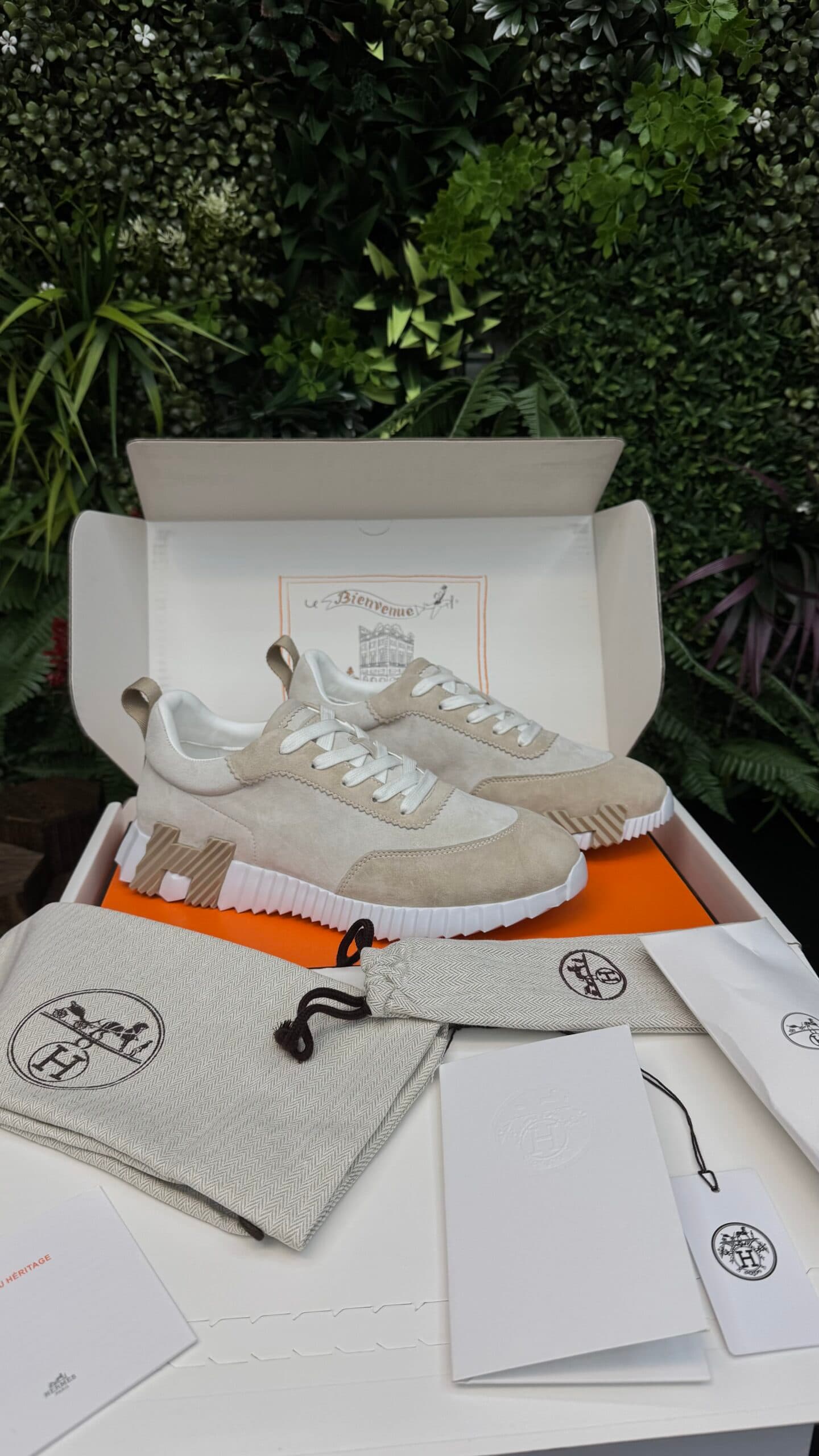 Hermes Bouncing Sneaker Suède beige