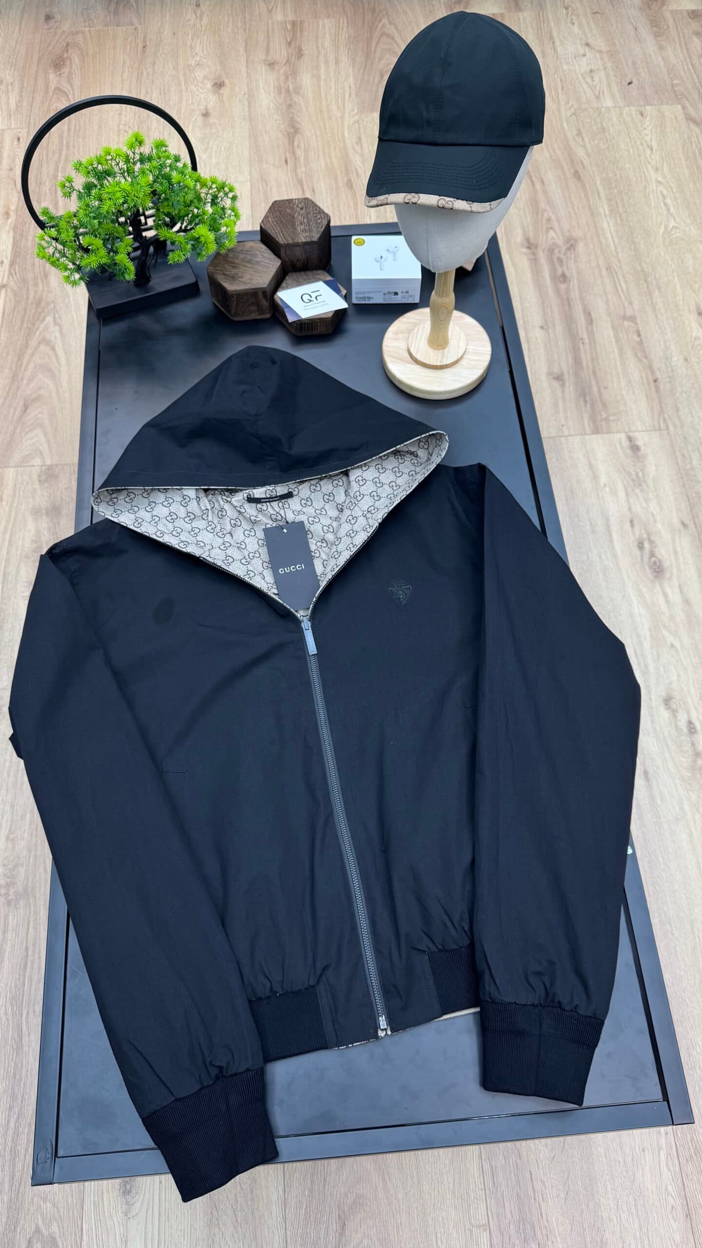 Gucci Reversible cotton canvas zip jacket