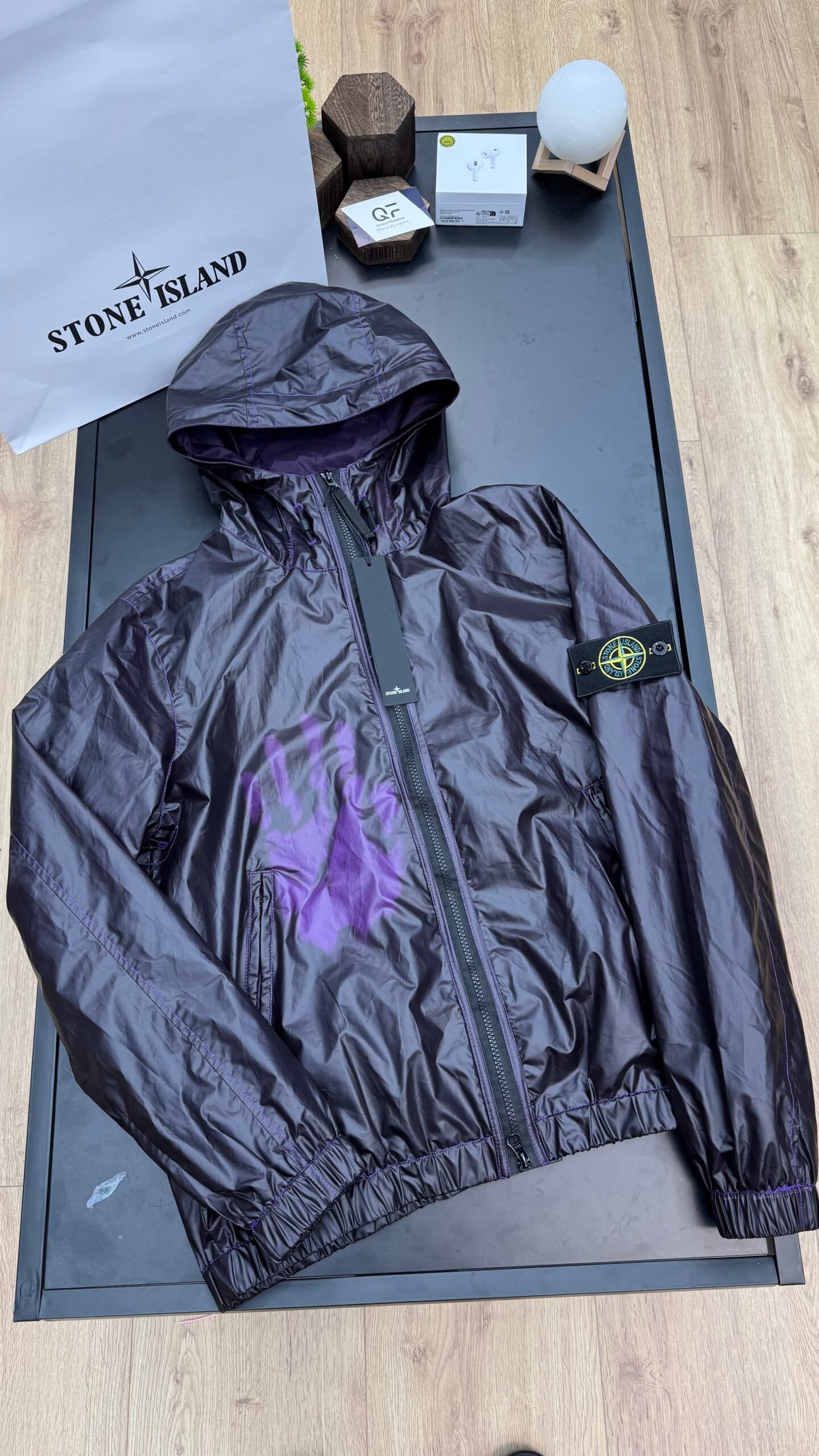 Stone Island Dyed Heat Reactive Windbreaker Purple