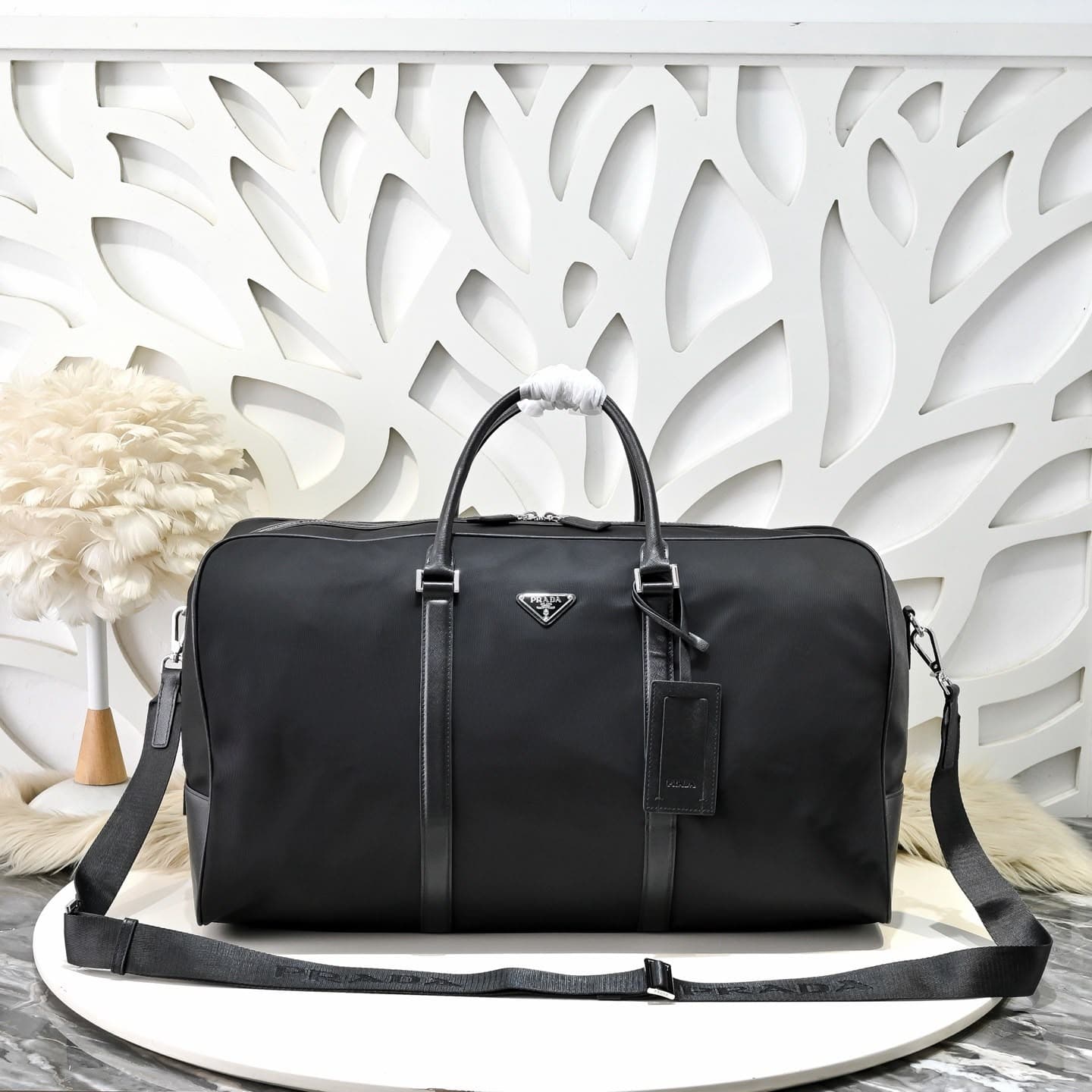Prada Re-Nylon and Saffiano leather duffle bag