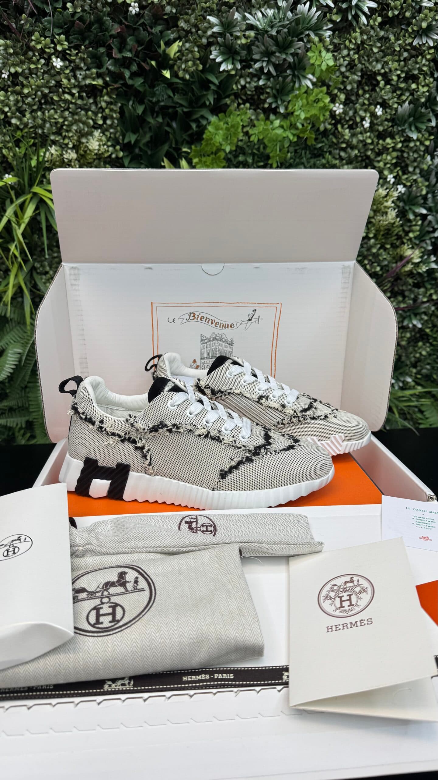 Hermes Bouncing Sneaker Gris Chiné
